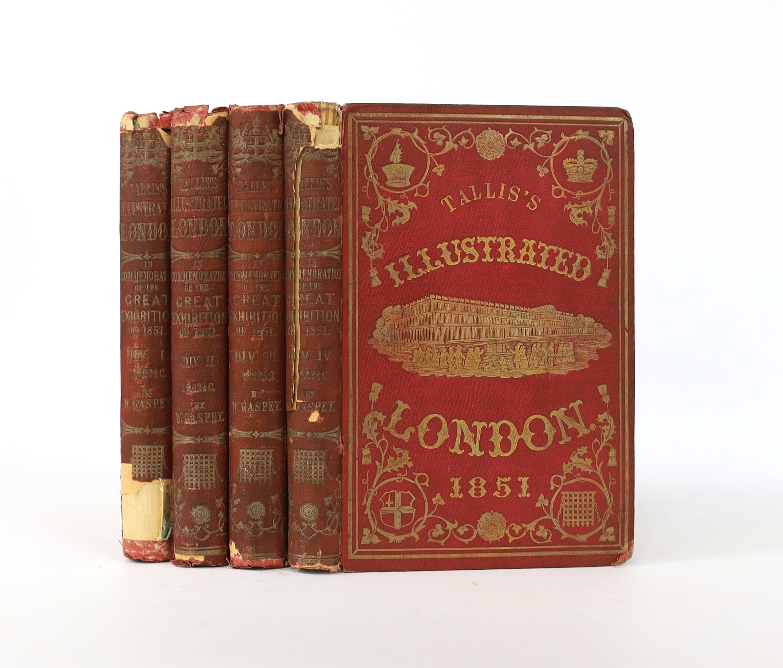 Gaspey, William - Tallis's Illustrated London; in Commemoration of the Great Exhibition... forming a complete guide to the British metropolis and its environs....2 vols. (in 4). pictorial engraved general titles, 2 print
